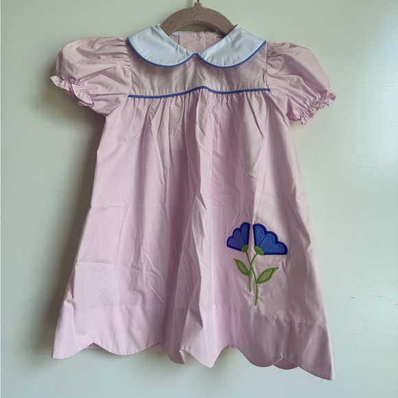 The Beaufort Bonnet Company Girls 18-24 mo Daphne Dress NEW pink floral elegant - Picture 1 of 12
